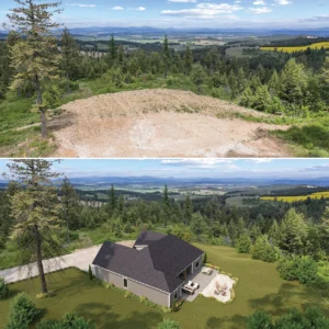 Planning application CGI for 1 off house.